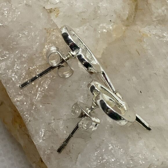 Vintage - Now Lot of (3) Pairs Heart Earrings Stud Pierced Sterling 925 Silver - Picture 4 of 12